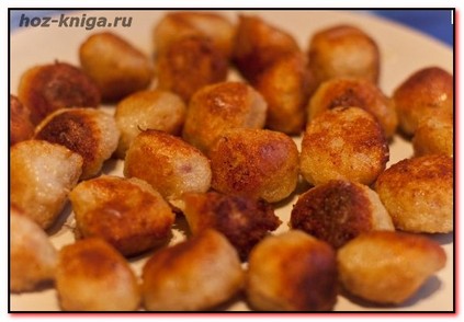 Клецки картофельные с мясным фаршем