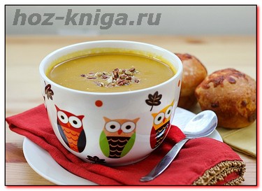 Тыквенный суп с грецкими орехами
